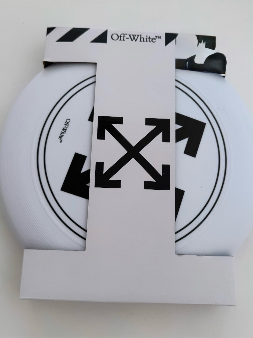 Off-White White and Black Arrow Disc